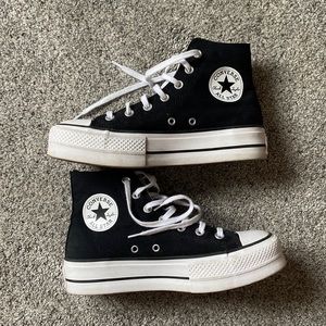Black Platform Converse 7.5